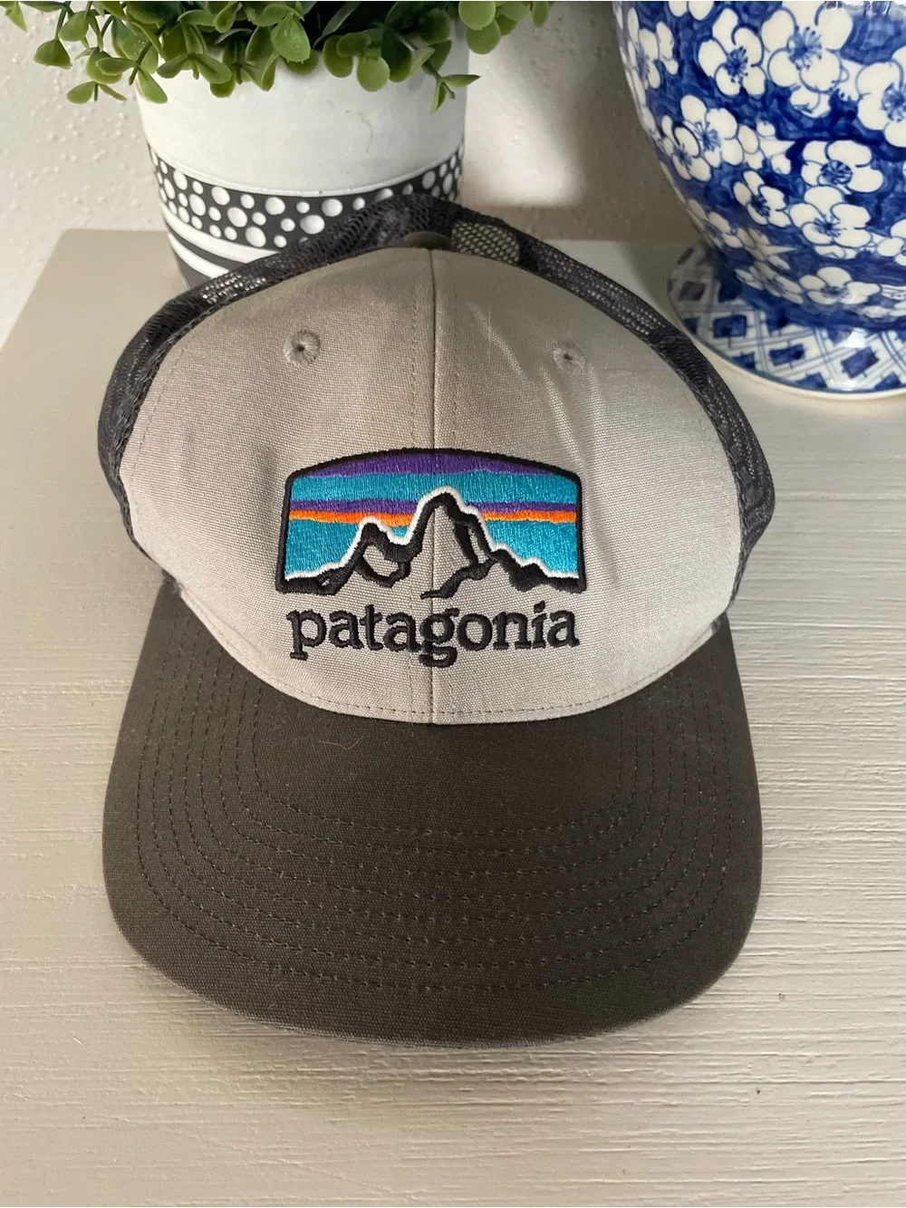 Patagonia Fitz Roy Horizons Trucker Hat  Mesh Snapback Mountain Outdoor Cap